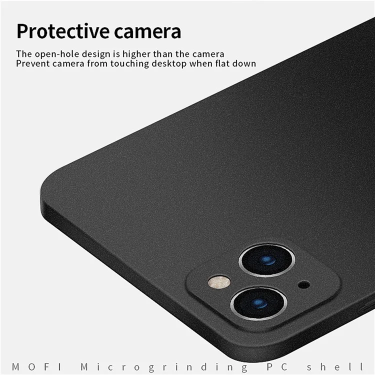 MOFI Shield Matte Série 360 ​​degrés Anti-drop PC Back Protective Phone Case Pour Iphone 13 Mini 5,4 Pouces - le Noir