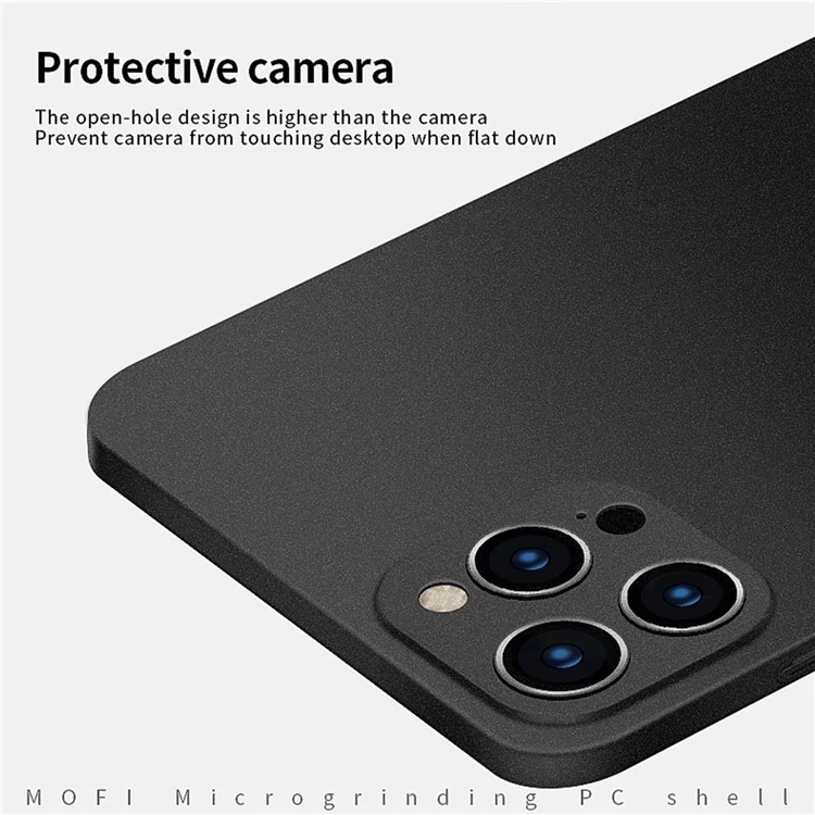 MOFI Shield Matte Series Impact-resistant Hard PC Back Cover Case für iPhone 13 Pro Max 6.7 Zoll - Schwarz