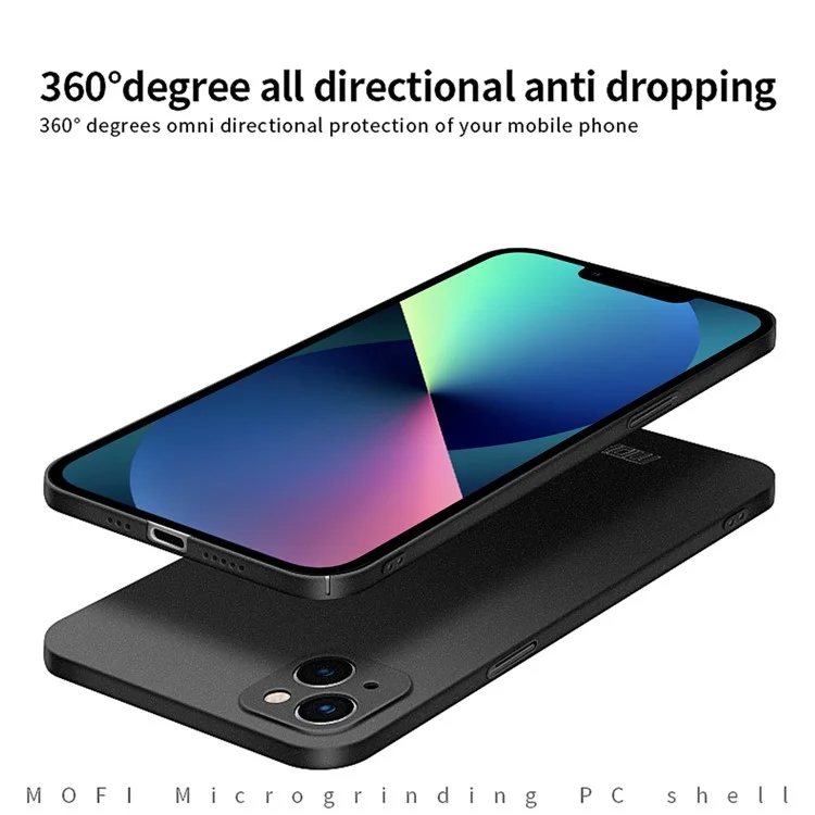 MOFI Shield Matte Series Shockproof Hard PC Protective Case для iPhone 13 6.1 дюйма - Черный