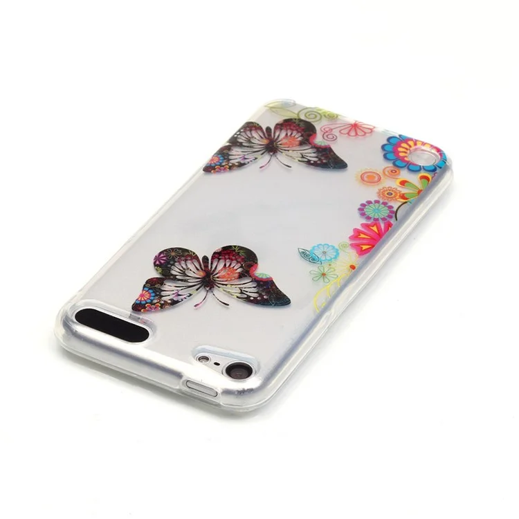 Soft IMD TPU Case for iPod Touch 6 / Touch 5 - Butterfly Flowers