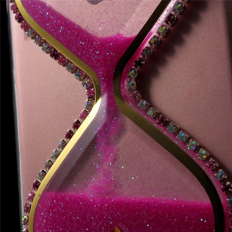 3D Heart Shaped Dynamic Quicksand TPU Cover for iPhone 6s/6 - Rose
