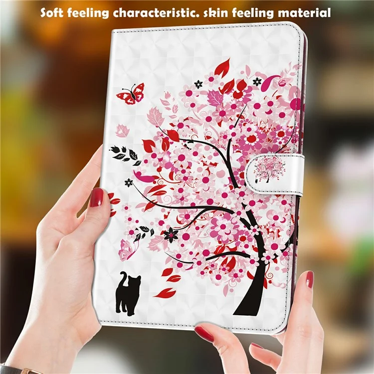 Pattern Printing Full Protection PU Leather Wallet Stand Tablet Case Cover for iPad mini (2024) / mini (2021) - Wish Tree
