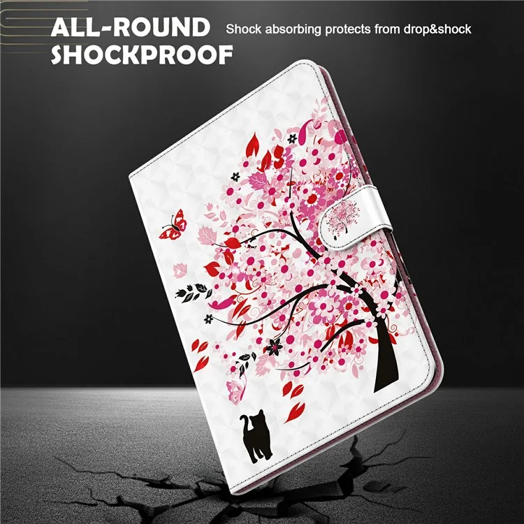 Pattern Printing Full Protection PU Leather Wallet Stand Tablet Case Cover for iPad mini (2024) / mini (2021) - Wish Tree
