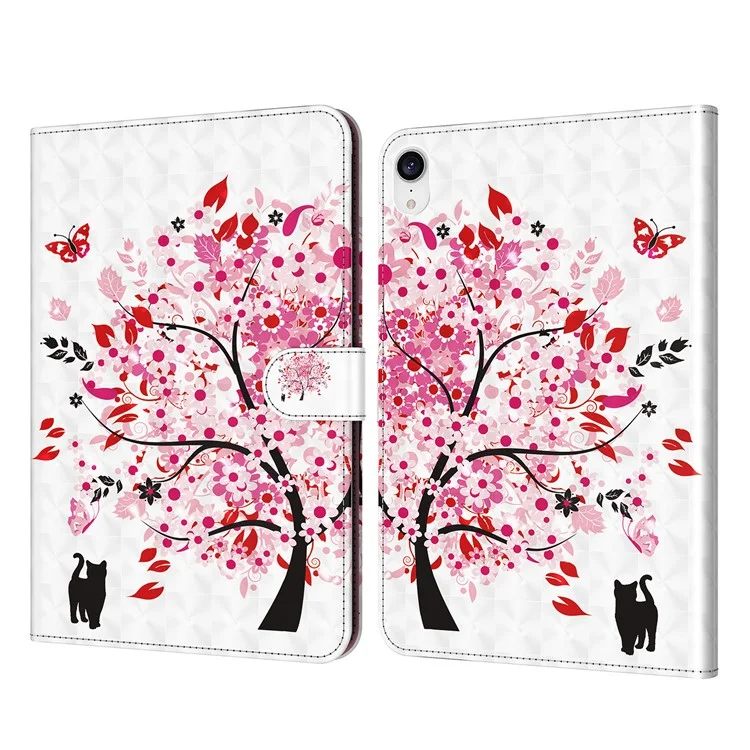 Pattern Printing Full Protection PU Leather Wallet Stand Tablet Case Cover for iPad mini (2024) / mini (2021) - Wish Tree