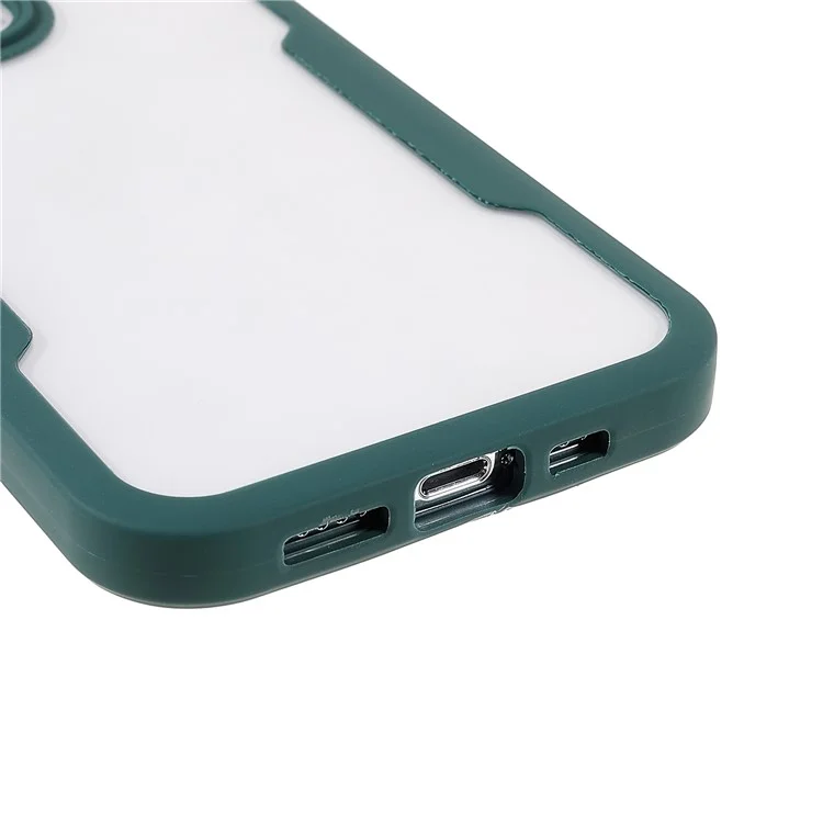 Ganzkörperschutz PET-Displayschutzfolie + Acryl-Rückwand + TPU-Rahmen Hybrid-Telefon-Gehäuseabdeckung Für IPhone 13 Pro Max. 6.7 Zoll - Mitternachtsgrün.