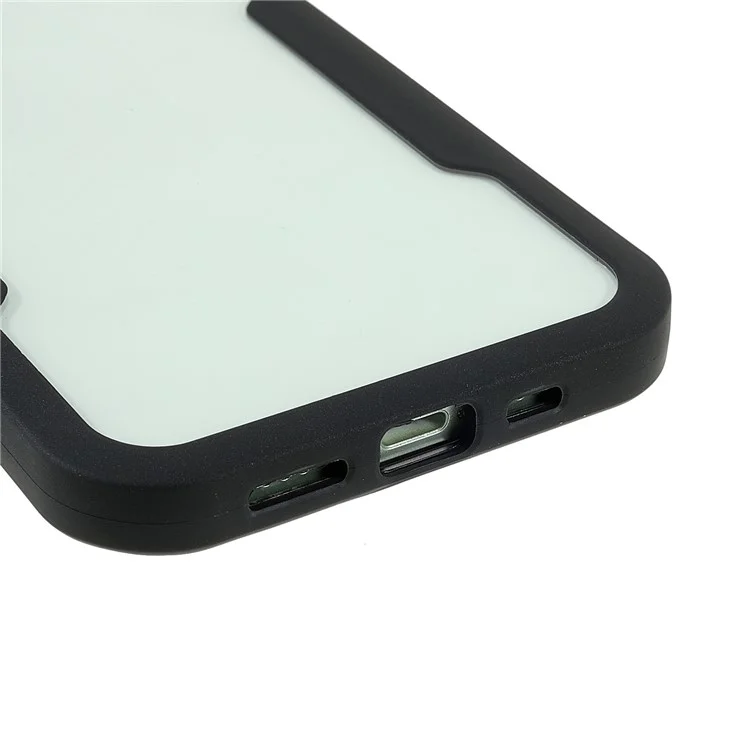 All-Wrapped PET Screen Protector + Acrylic Back Panel + TPU Frame Drop-Resistant Protective Case for iPhone 12 6.1 inch - Black