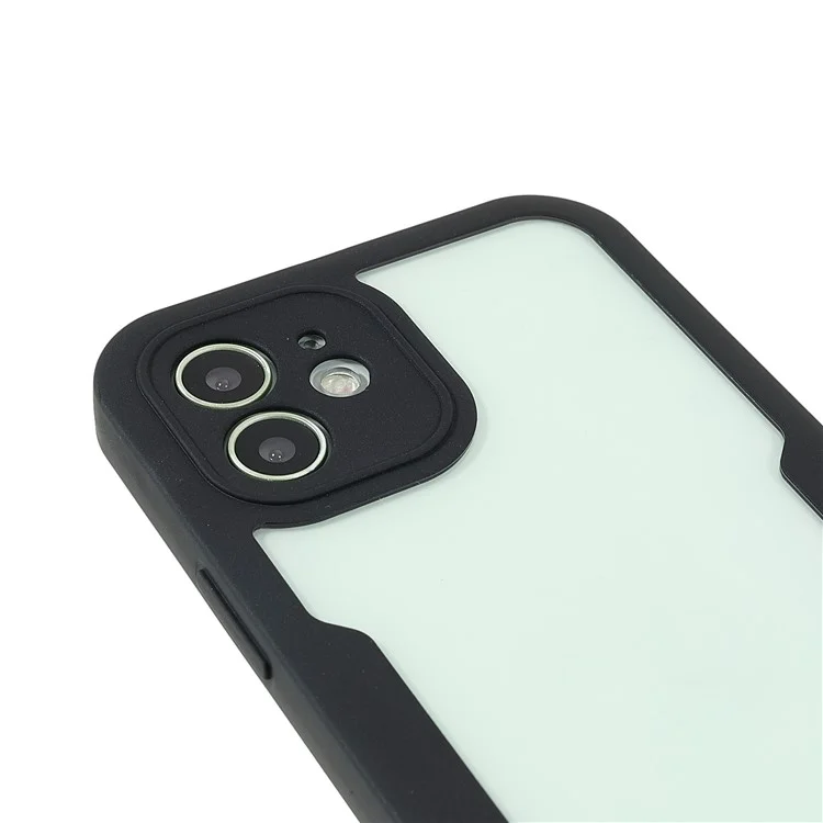 All-Wrapped PET Screen Protector + Acrylic Back Panel + TPU Frame Drop-Resistant Protective Case for iPhone 12 6.1 inch - Black