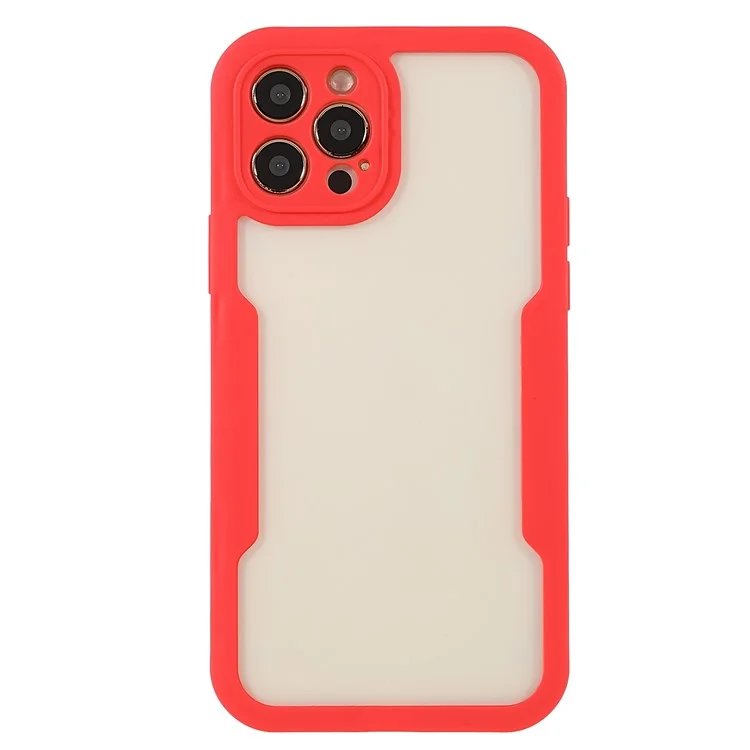 Protecteur D'écran De Pet Tout Compris + Acrylique + TPU TPU Hybrid Phone Protection Cas De Protection Pour IPhone 12 PRO 6.1 Pouces - Rouge