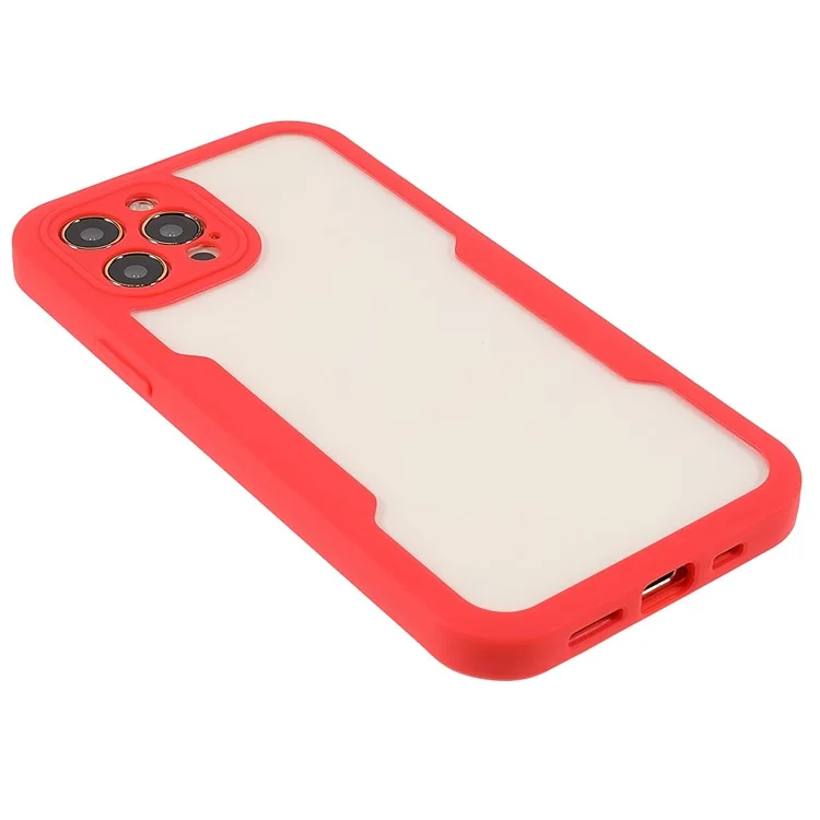 Protecteur D'écran De Pet Tout Compris + Acrylique + TPU TPU Hybrid Phone Protection Cas De Protection Pour IPhone 12 PRO 6.1 Pouces - Rouge