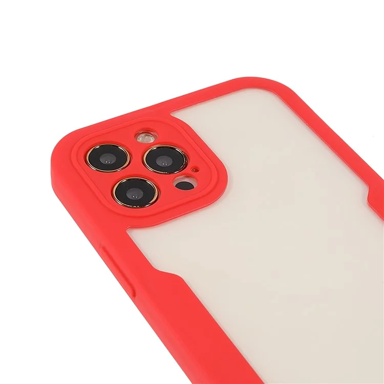 Protecteur D'écran De Pet Tout Compris + Acrylique + TPU TPU Hybrid Phone Protection Cas De Protection Pour IPhone 12 PRO 6.1 Pouces - Rouge