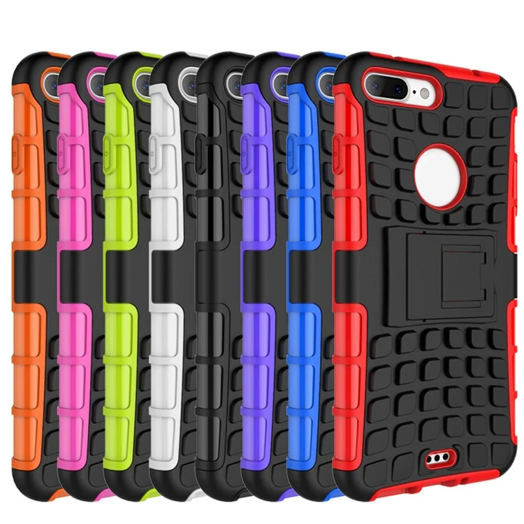 Anti-slip PC + TPU Kickstand Case for iPhone 8 Plus / 7 Plus 5.5 inch - Black