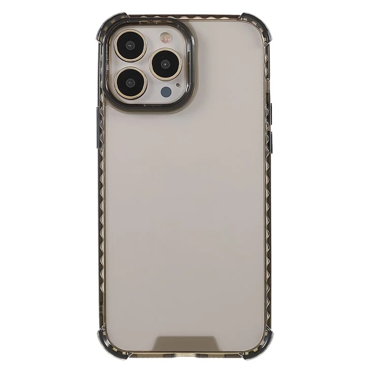 Enhanced Four Corners Crystal Clear Acrylic + TPU Phone Cover Case for iPhone 13 Pro 6.1 inch - Black