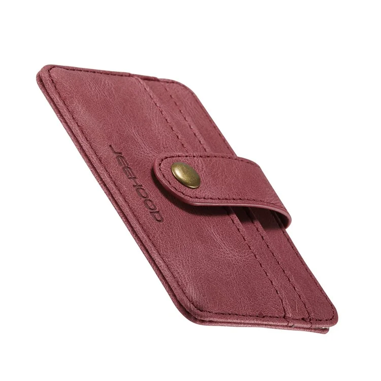 Jeeferhood Tarjetas Resistentes A Los Arañazos Diseño Desmontable 2-1 Anti-robo Swiping Design PU CUBIERTE TELÉFONO DEL TELÉFONO PARA IPHONE 13 PRO MAX 6.7 - Rojo