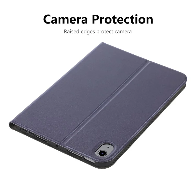 ENKAY HAT Prince Anti-Drop Auto Wake/Sleep Function Premium Elasum PU Leather Case in Pelle Con Stand Per Ipad Mini (2021) - Blu Scuro