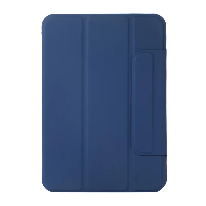 Auto-Absorbed Buckle Hard PC+PU Leather Tablet Case with Stand for iPad mini (2024) / mini (2021) - Navy Blue