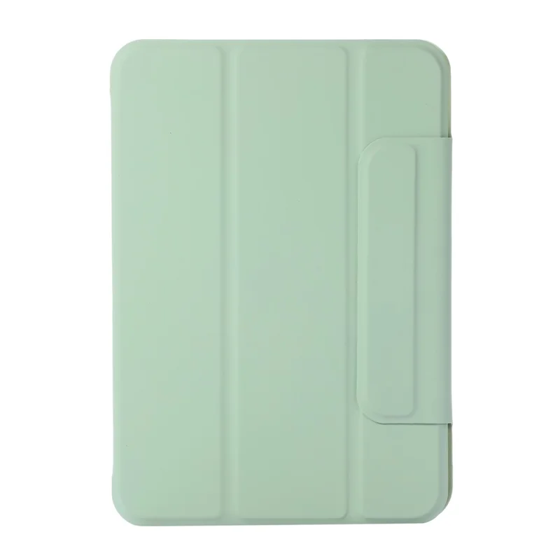 Auto-Absorbed Buckle Hard PC+PU Leather Tablet Case with Stand for iPad mini (2024) / mini (2021) - Matcha Green
