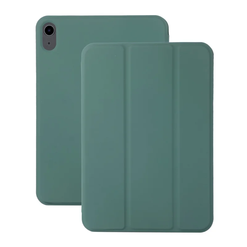 All-Round Protective Magnetic Hard PC PU Leather Tablet Cover Shell for iPad mini (2024) / mini (2021) - Dark Green