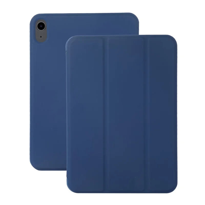 All-Round Protective Magnetic Hard PC PU Leather Tablet Cover Shell for iPad mini (2024) / mini (2021) - Navy Blue
