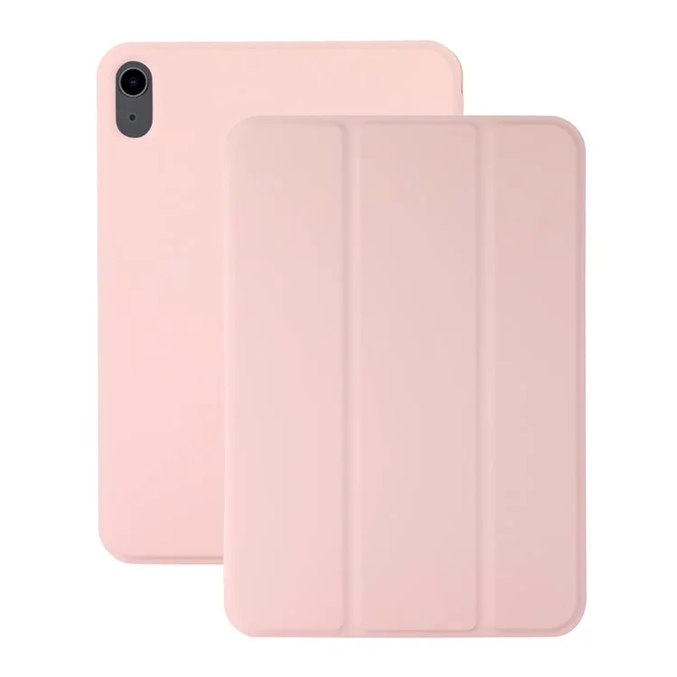 Étui de protection magnétique tout-terrain en PC rigide et cuir PU pour iPad mini (2024) / mini (2021) - Rose