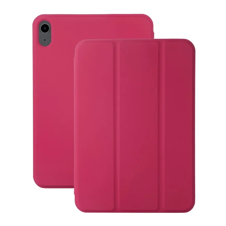 All-Round Protective Magnetic Hard PC PU Leather Tablet Cover Shell for iPad mini (2024) / mini (2021) - Wine Red