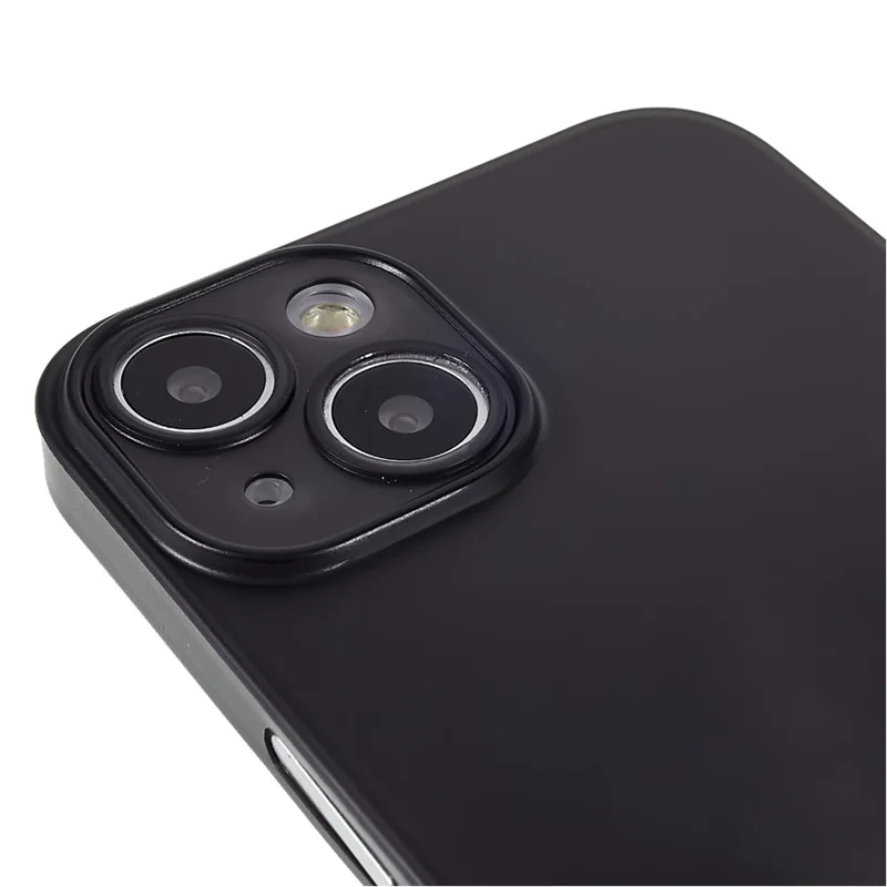 For iPhone 13 mini 5.4 inch Frosted Surface Ultra Slim Anti-Fingerprint Anti-Scratch Hard PC Phone Case Shell - Transparent Black