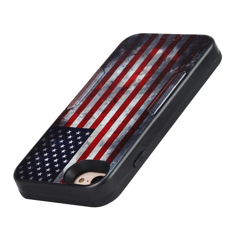Pattern Printing TPU + PC Phone Cover Phone Case for iPhone SE (2022)/SE (2020)/8/7 - American Flag