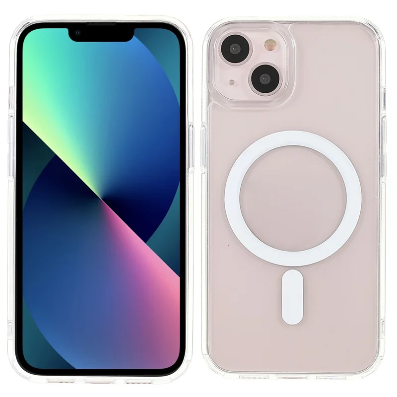 TOTU AA-160 Soft TPU + Acrylic Magnetic Hybrid Transparent Case Mobile Phone Back Cover for iPhone 13 6.1 inch