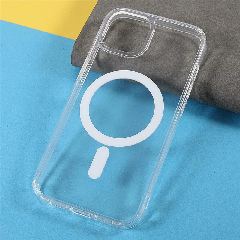 TOTU AA-160 Soft TPU + Acrylic Magnetic Hybrid Transparent Case Mobile Phone Back Cover for iPhone 13 6.1 inch