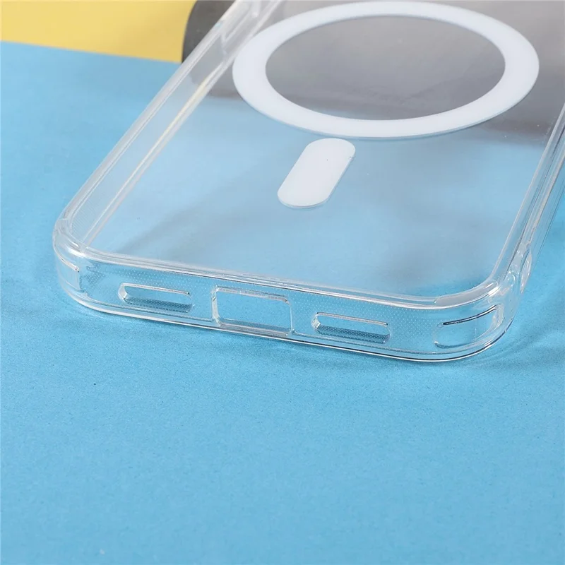 TOTU AA-160 Soft TPU + Acrylic Magnetic Hybrid Transparent Case Mobile Phone Back Cover for iPhone 13 6.1 inch