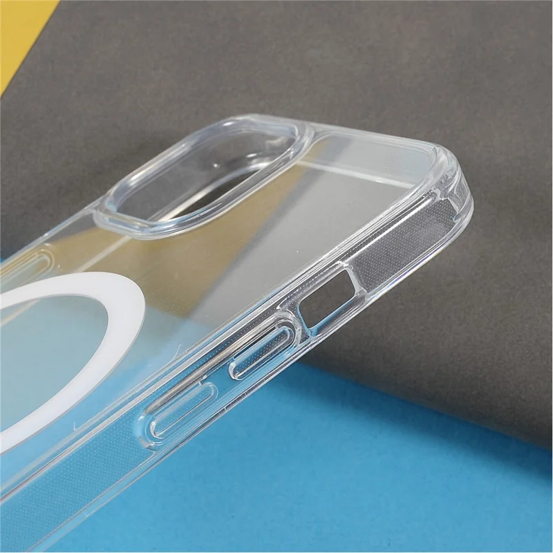 TOTU AA-160 Soft TPU + Acrylic Magnetic Hybrid Transparent Case Mobile Phone Back Cover for iPhone 13 6.1 inch