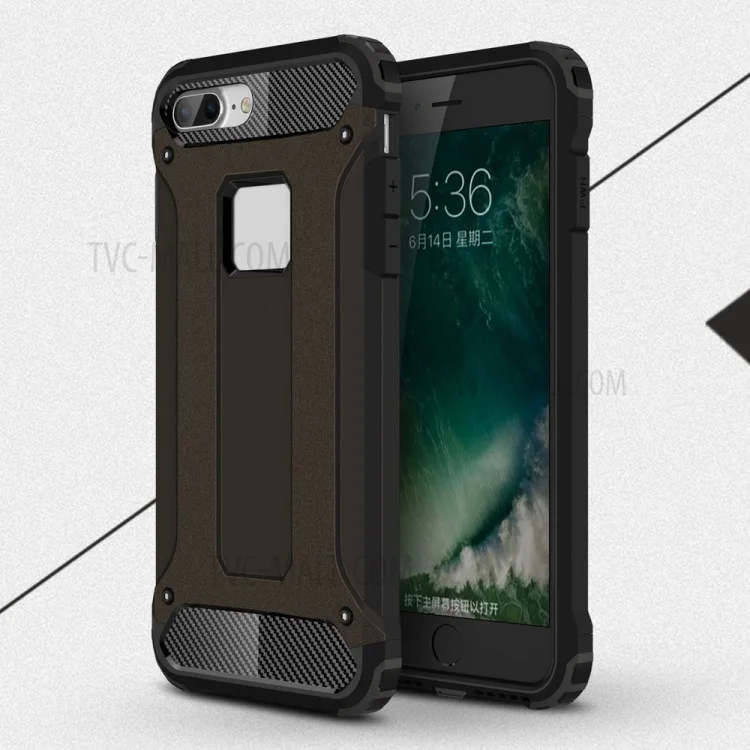 Armor Guard Plastic + TPU Hybrid Case for iPhone 8 Plus / 7 Plus 5.5 inch - Black
