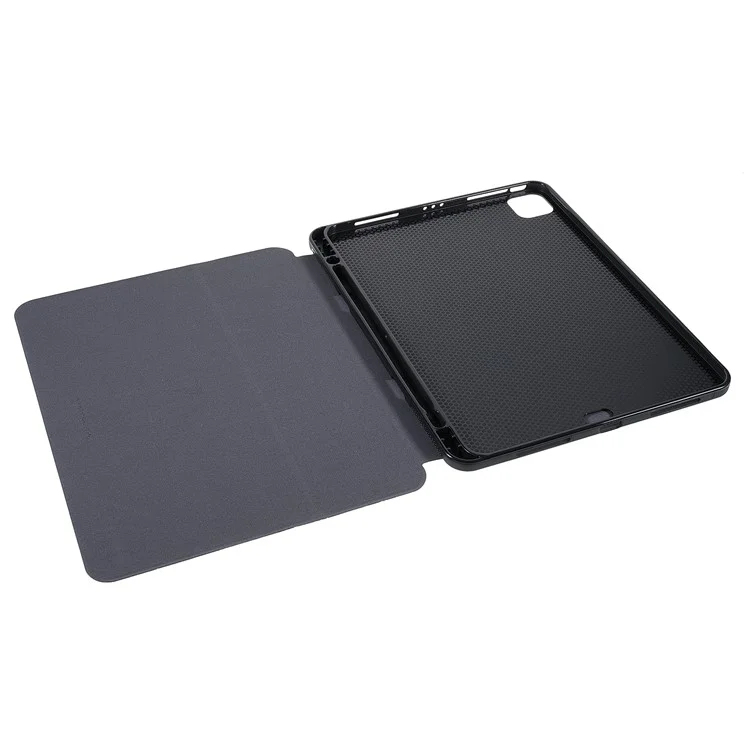 X-LEVEL KEVLAR Textured Stand PU Leather Auto Wake/Sleep Smart Tablet Protective Cover with Pen Holder for iPad Pro 11'' 2021/2020/2018 - Army Green