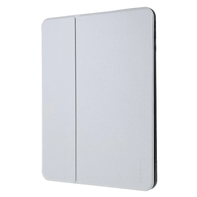 X-LEVEL KEVLAR Textured Stand PU Leather Auto Wake/Sleep Smart Tablet Protective Cover with Pen Holder for iPad Pro 11'' 2021/2020/2018 - White