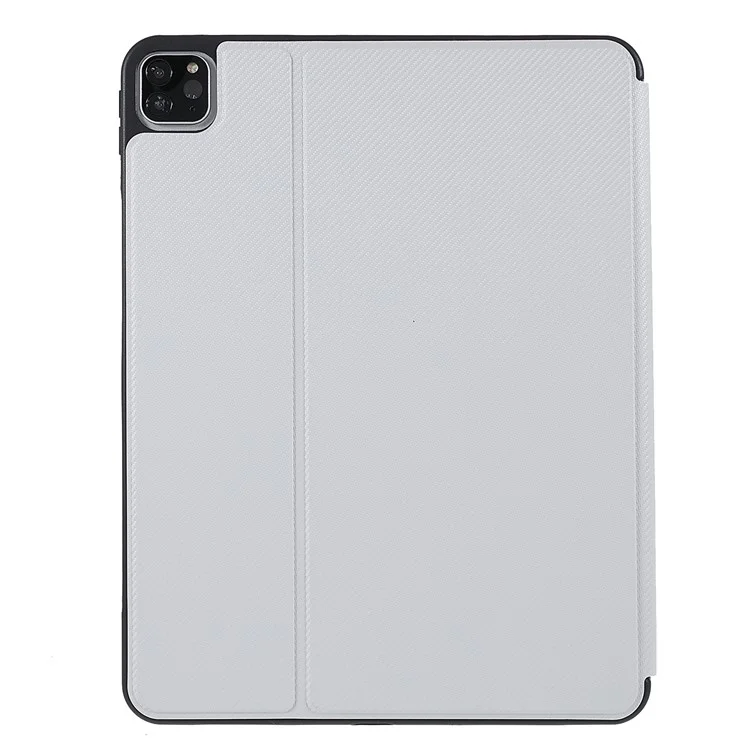X-LEVEL KEVLAR Textured Stand PU Leather Auto Wake/Sleep Smart Tablet Protective Cover with Pen Holder for iPad Pro 11'' 2021/2020/2018 - White