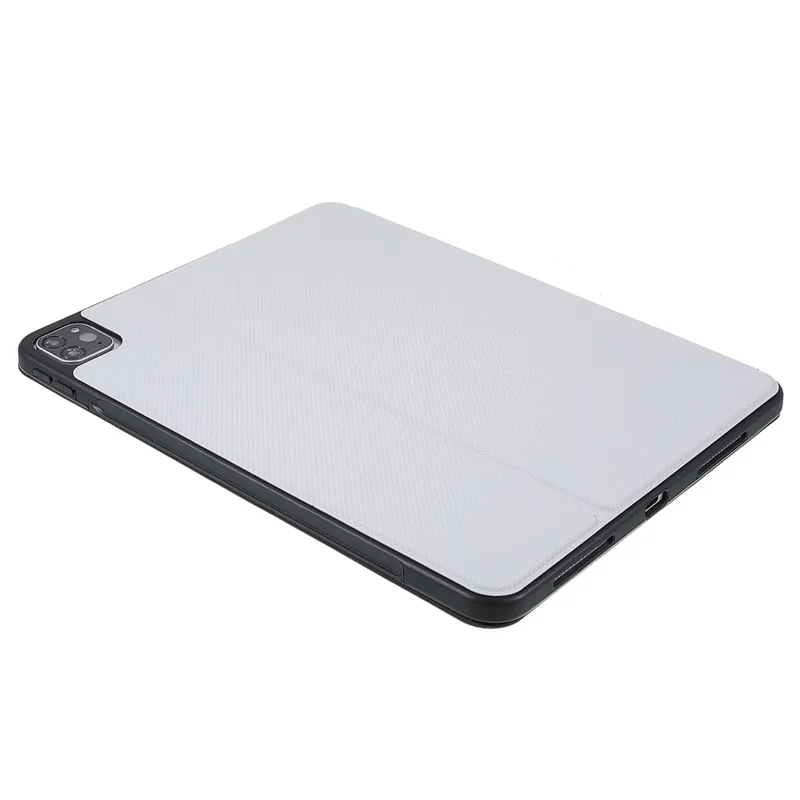 X-LEVEL KEVLAR Textured Stand PU Leather Auto Wake/Sleep Smart Tablet Protective Cover with Pen Holder for iPad Pro 11'' 2021/2020/2018 - White