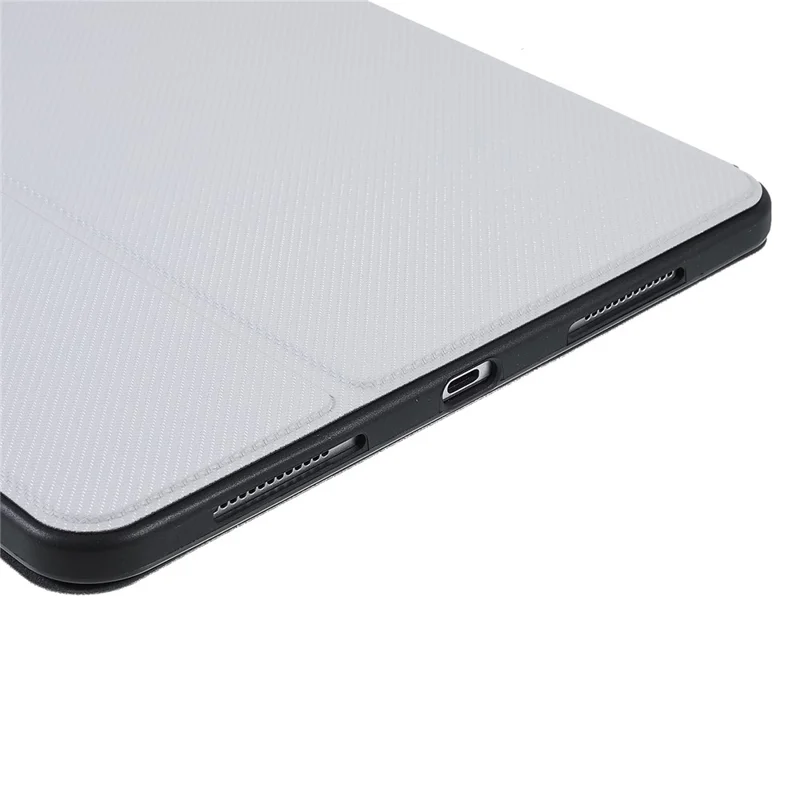 X-LEVEL KEVLAR Textured Stand PU Leather Auto Wake/Sleep Smart Tablet Protective Cover with Pen Holder for iPad Pro 11'' 2021/2020/2018 - White
