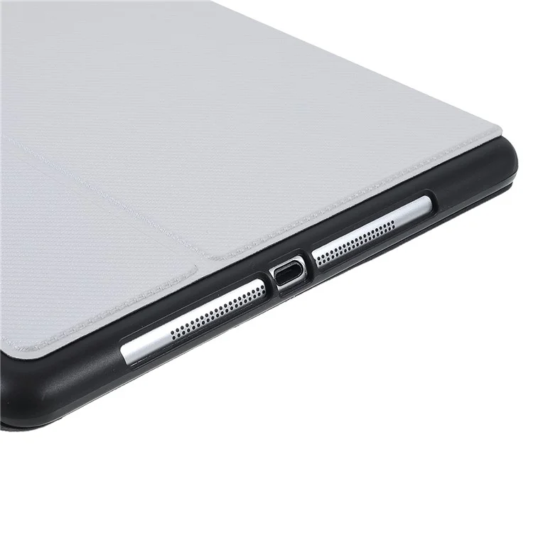 X-LEVEL Kevlar Series Carbon Fiber Texture Stand PU Leather Protective Smart Tablet Cover mit Stifthalter für iPad 9,7-Zoll (2017)/(2018) / Air (2013)/Air 2 / iPad Pro 9,7 Zoll (2016) - Grau