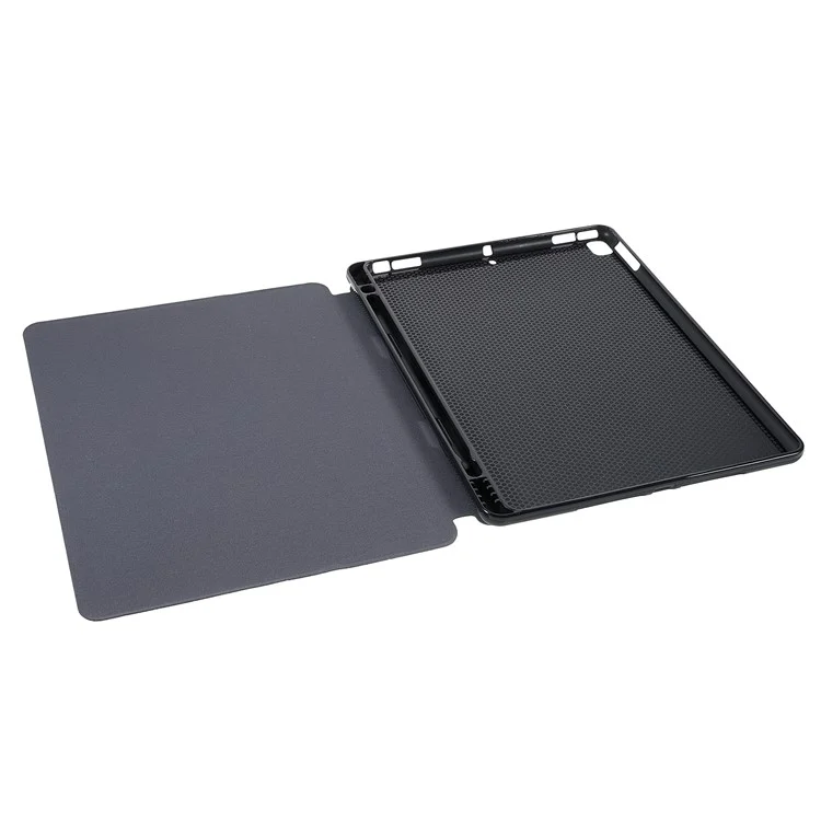 x-level kevlar leather stand auto wake/sleep tablet cover с держателем ручки для ipad 10.2 (2020) (2019) (2021) / ipad air 10,5 дюйма (2019) / ipad pro 10,5-дюймовый (2017) - черный