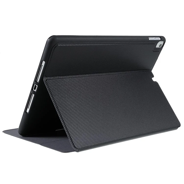 tampa protetora de protetora de nível de couro kevlar stand de nível x de nível x com suporte para caneta para ipad 10.2 (2020) (2019) (2021) / ipad air 10,5 polegadas (2019) / ipad pro 10,5 polegadas (2017) - preto