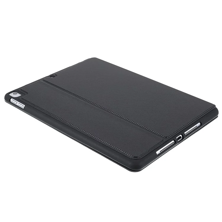 x-level kevlar leather stand auto wake/sleep tablet cover с держателем ручки для ipad 10.2 (2020) (2019) (2021) / ipad air 10,5 дюйма (2019) / ipad pro 10,5-дюймовый (2017) - черный