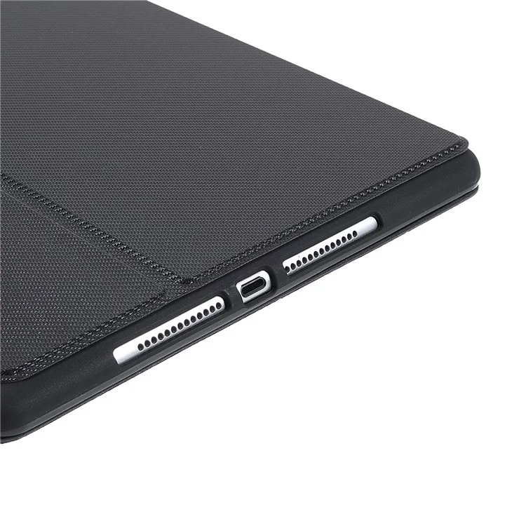 tampa protetora de protetora de nível de couro kevlar stand de nível x de nível x com suporte para caneta para ipad 10.2 (2020) (2019) (2021) / ipad air 10,5 polegadas (2019) / ipad pro 10,5 polegadas (2017) - preto