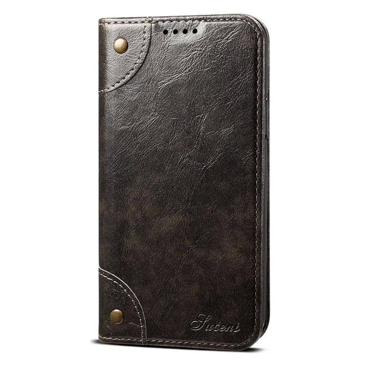 SUTENI 055 Series Shiese Shiese Phone Shell Сильная Автоматическое Закрытие PU Кожи + TPU Case Wallet Для IPhone 11 Pro 5,8 Дюйма - Чернить