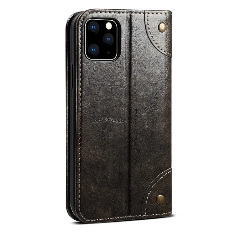 SUTENI 055 Series Shiese Shiese Phone Shell Сильная Автоматическое Закрытие PU Кожи + TPU Case Wallet Для IPhone 11 Pro 5,8 Дюйма - Чернить
