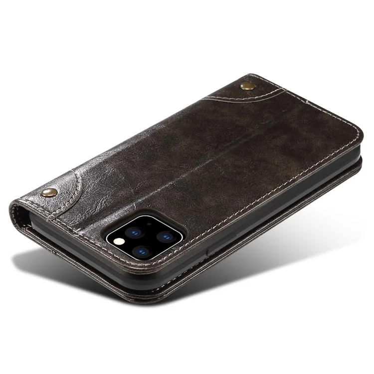 SUTENI 055 Series Shiese Shiese Phone Shell Сильная Автоматическое Закрытие PU Кожи + TPU Case Wallet Для IPhone 11 Pro 5,8 Дюйма - Чернить