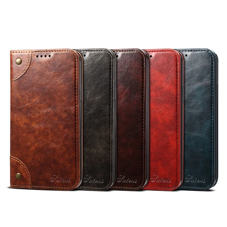 SUTENI 055 Series Shiese Shiese Phone Shell Сильная Автоматическое Закрытие PU Кожи + TPU Case Wallet Для IPhone 11 Pro 5,8 Дюйма - Чернить