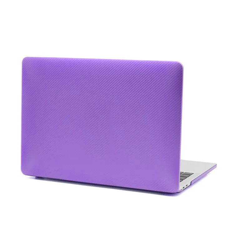 Carbon Fiber Texture PC Notebook Cover Laptop Case for MacBook Pro 13-inch A1708/A1706/A1989/A2159/A2251/A2289/A2338 - Purple