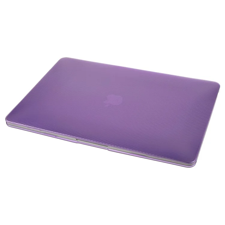 Carbon Fiber Texture PC Notebook Cover Laptop Case for MacBook Pro 13-inch A1708/A1706/A1989/A2159/A2251/A2289/A2338 - Purple