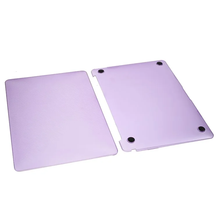 Carbon Fiber Texture PC Notebook Cover Laptop Case for MacBook Pro 13-inch A1708/A1706/A1989/A2159/A2251/A2289/A2338 - Purple