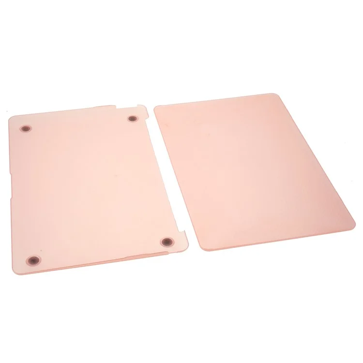 Estuche protector de PC con textura de fibra de carbono para la parte delantera y trasera de MacBook Air 13.3 pulgadas con pantalla Retina A2179 (2020)/A1932/A2337 - Rosa