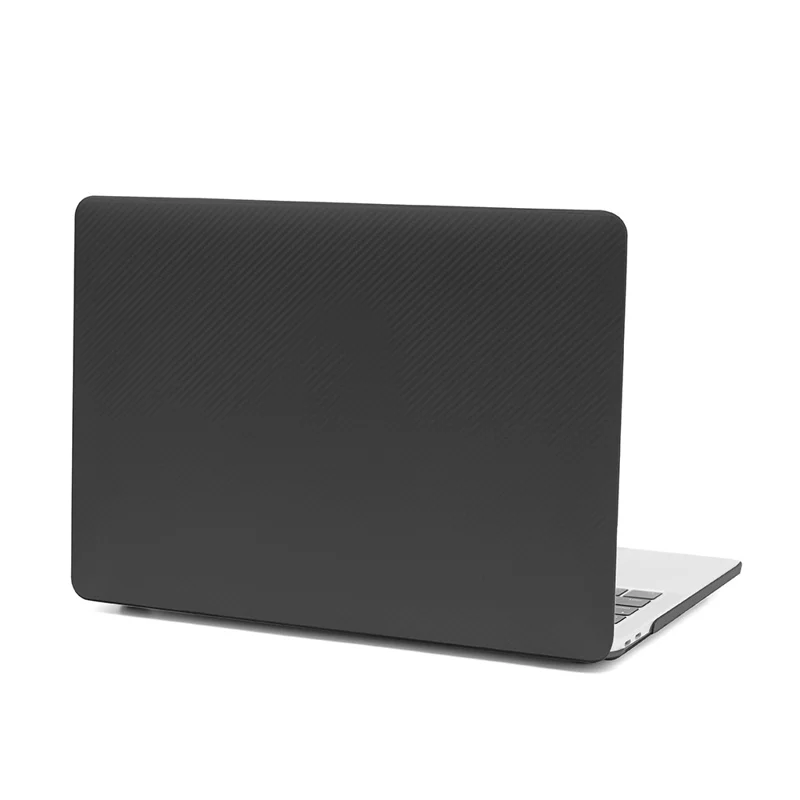Carbon Fiber Texture Front and Back PC Laptop Protector Case for MacBook Air 13.3-inch with Retina Display A2179 (2020)/A1932/A2337 - Black